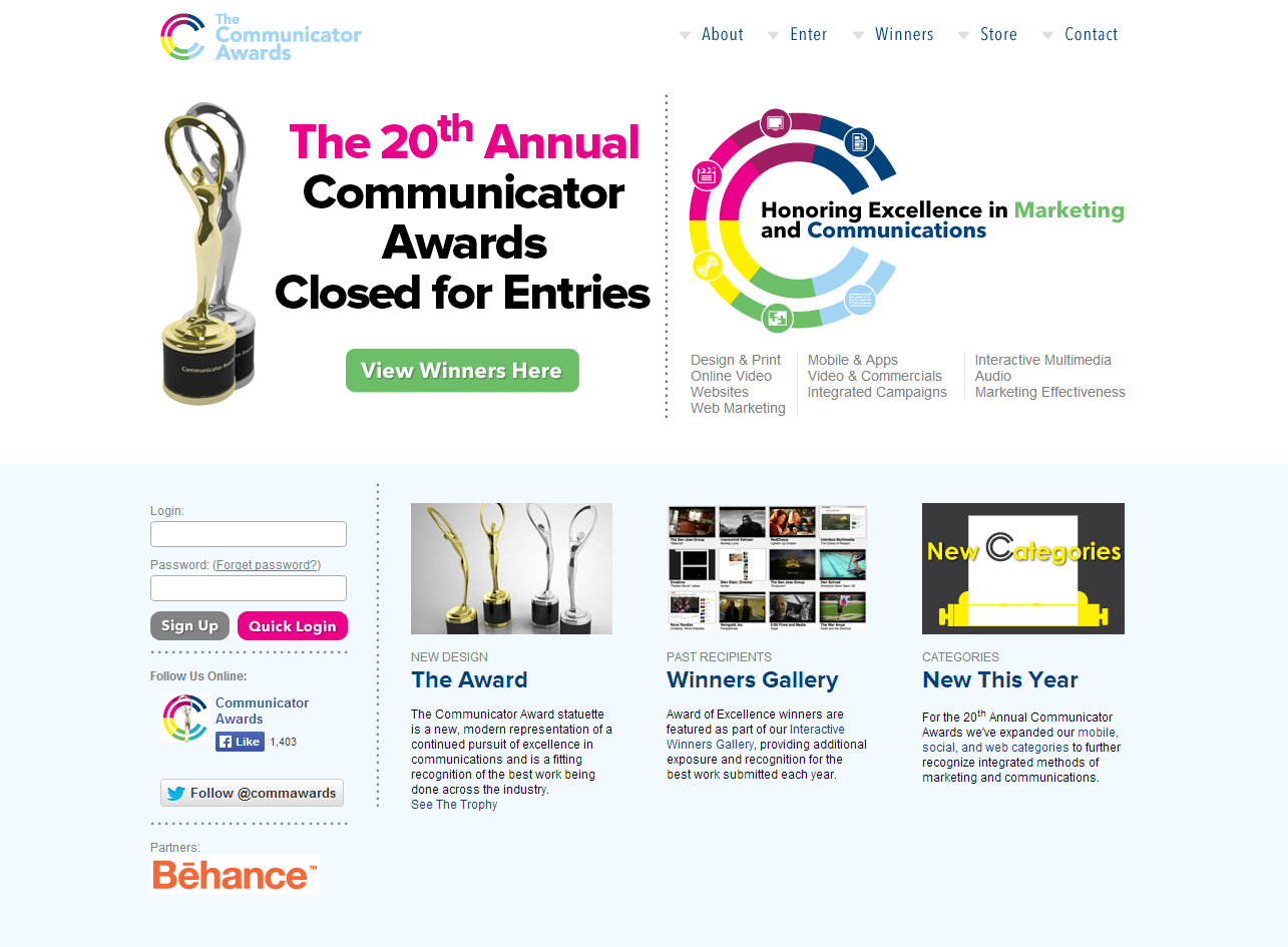 Web design community and website awards solos publications by Tag