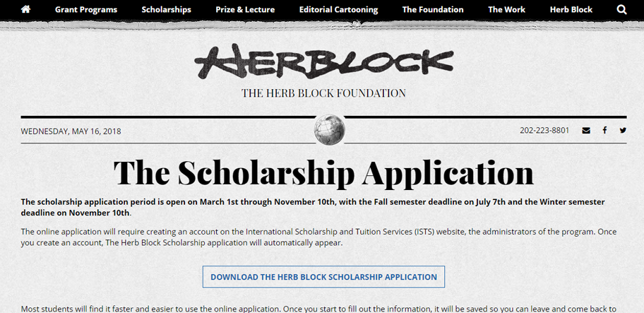 Herb Block Scholarship