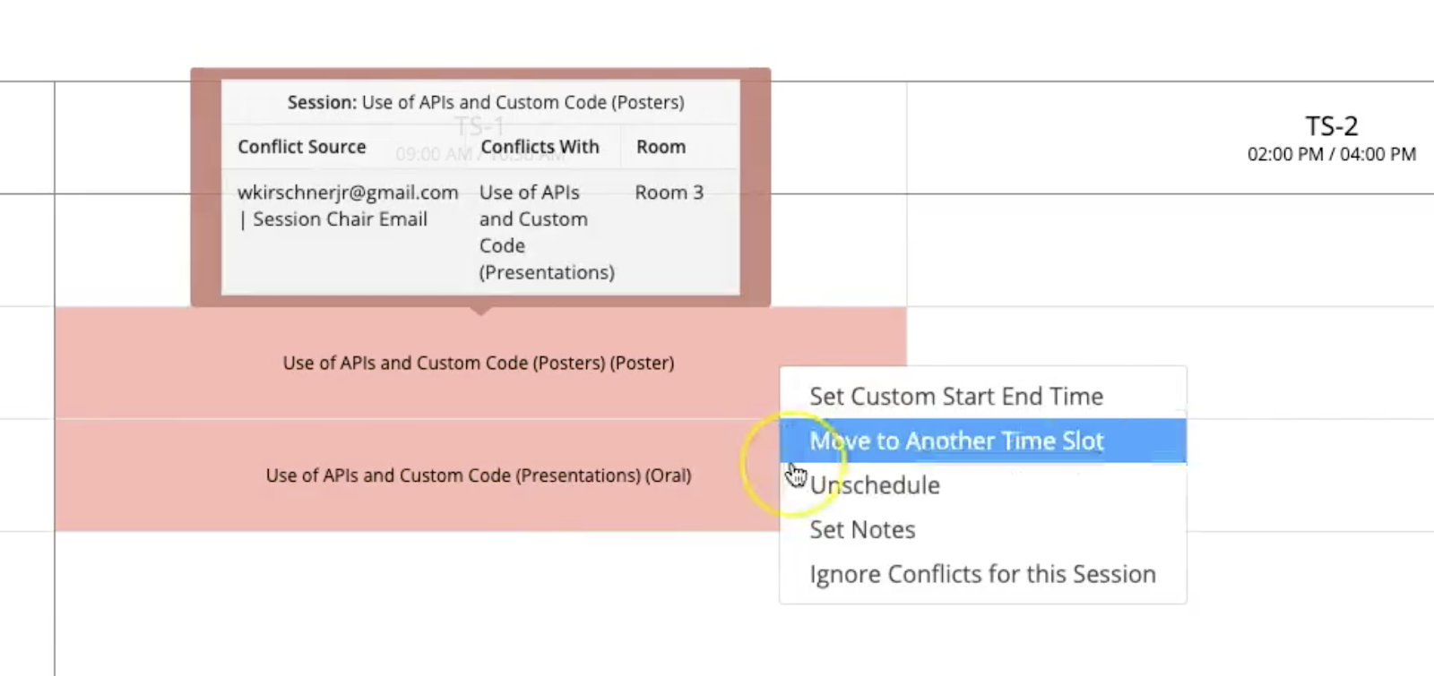 schedule conflict resolution